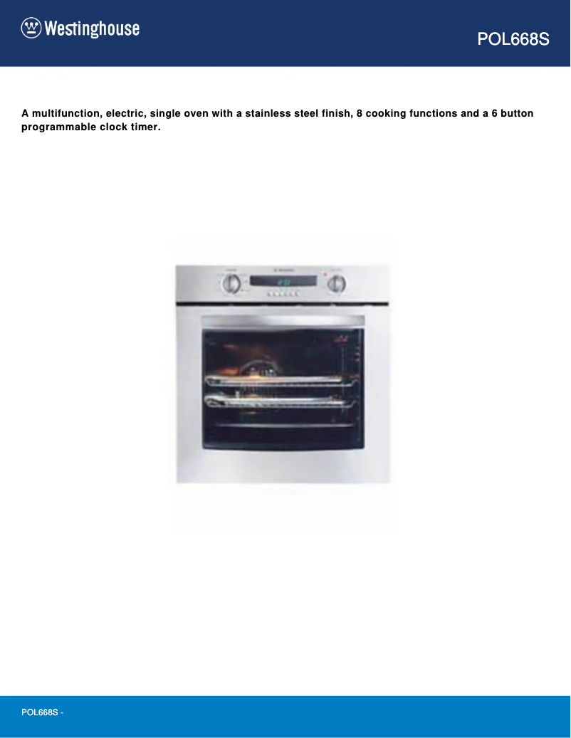 Image de la première page du manuel de l'appareil POL668S