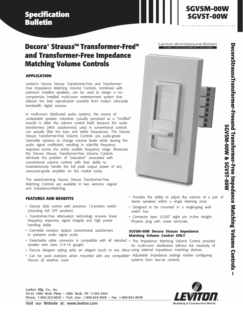 Image de la première page du manuel de l'appareil SGVSM-W