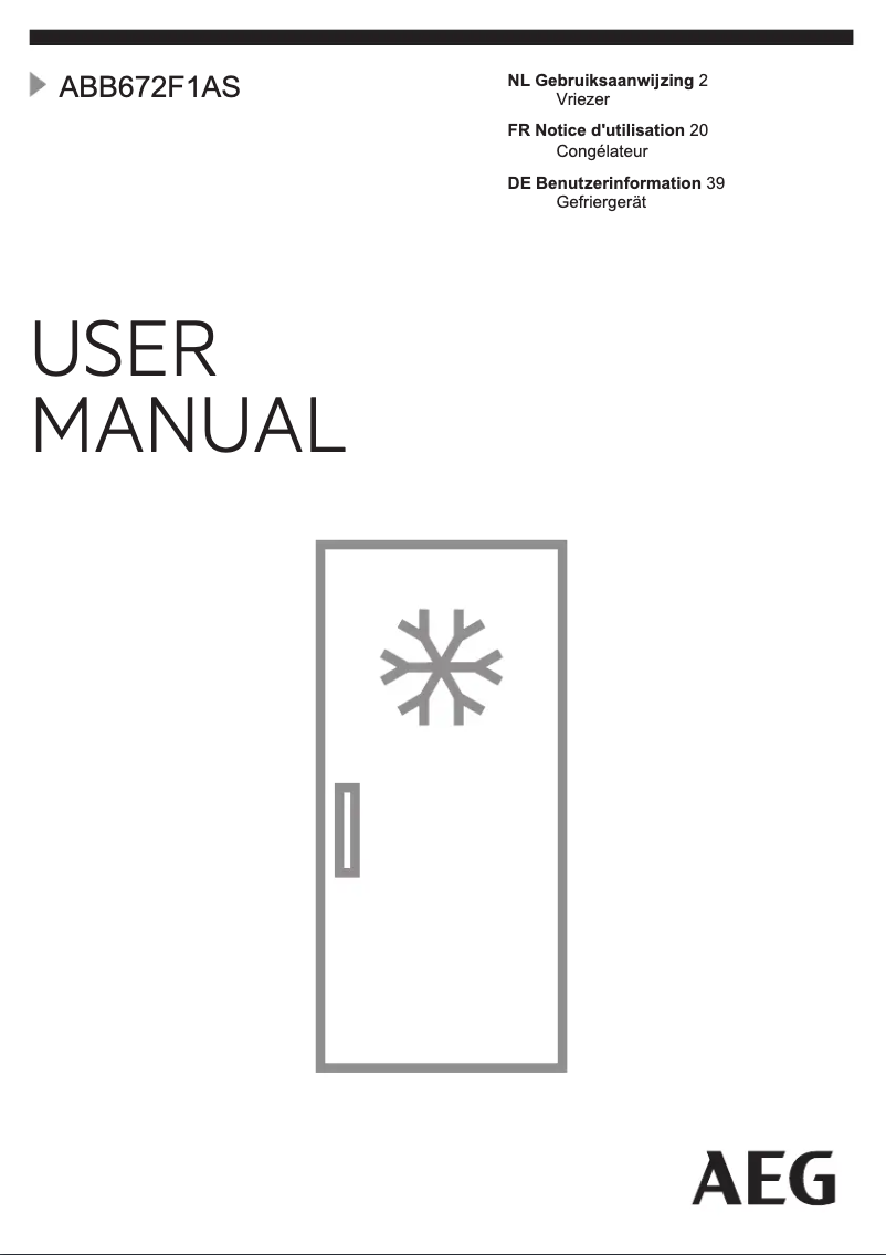 Page n°1 - Manuel utilisateur AEG ABB672F1AS