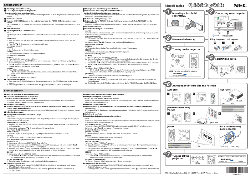 Página 1 del manual Manual de usuario NEC PA803U