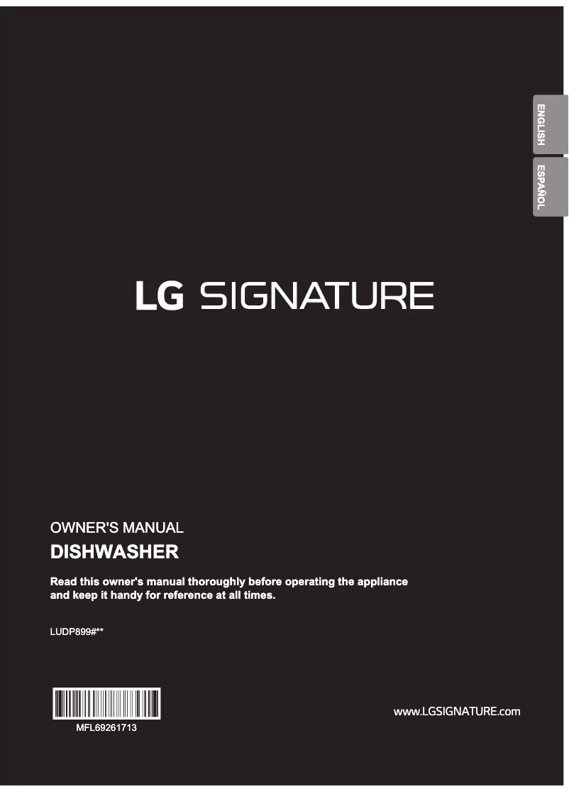 Page 1 de la notice Manuel utilisateur LG LUDP8997