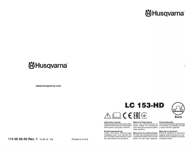 Image de la première page du manuel de l'appareil LC 153-HD