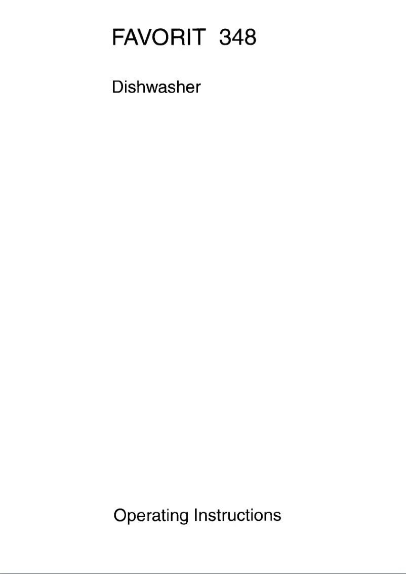 Page 1 de la notice Manuel utilisateur AEG Favorit 348 W