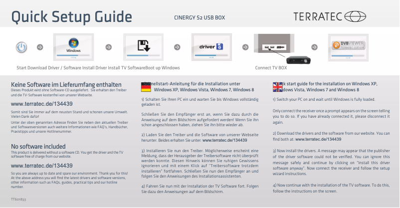 Page n°1 - Manuel utilisateur Terratec Cinergy S2 USB BOX 134439