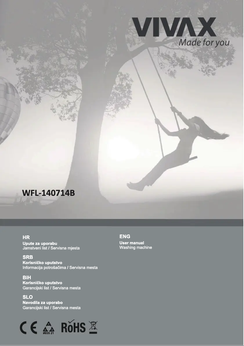 Image de la première page du manuel de l'appareil WFL-140714B