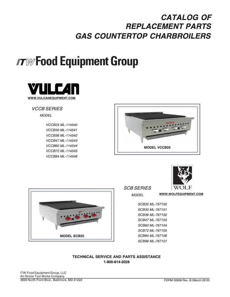 Page n°1 - Catalogue Vulcan VCCB25