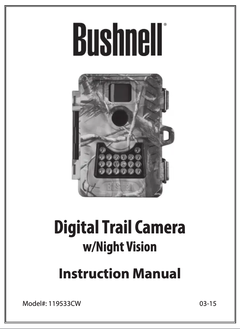 Page 1 de la notice Manuel utilisateur Bushnell 119533CW