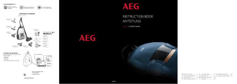 Page 1 de la notice Manuel utilisateur AEG VX9-4-8IBX