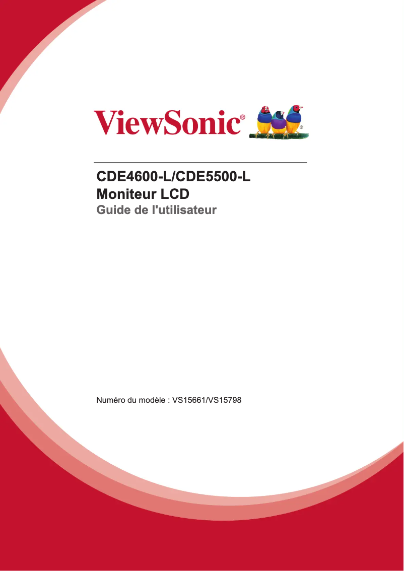 Página 1 del manual Manual de usuario Viewsonic CDE5500-L