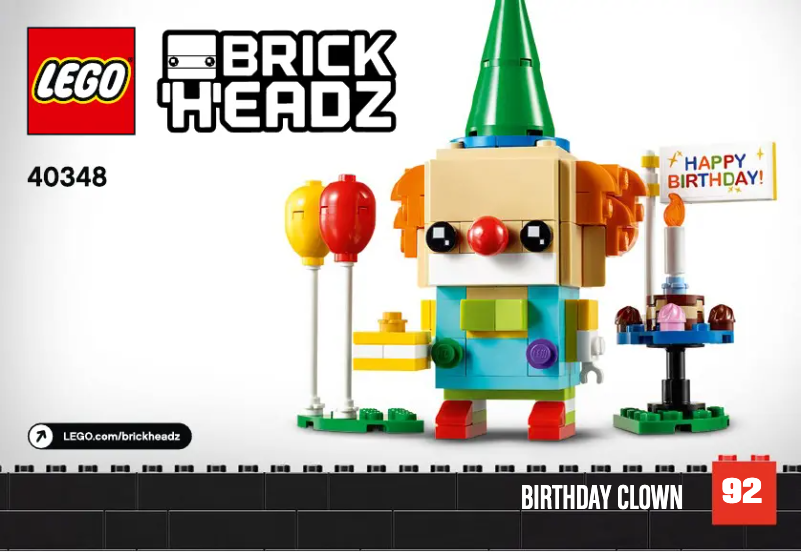 Image de la première page du manuel de l'appareil Brickheadz 40348