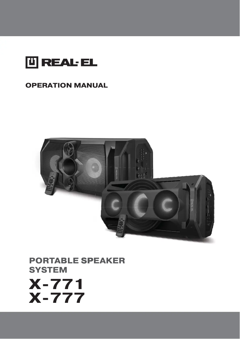 Image de la première page du manuel de l'appareil X-771