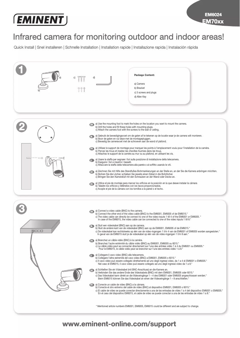 Page 1 de la notice Manuel utilisateur Eminent EM6024