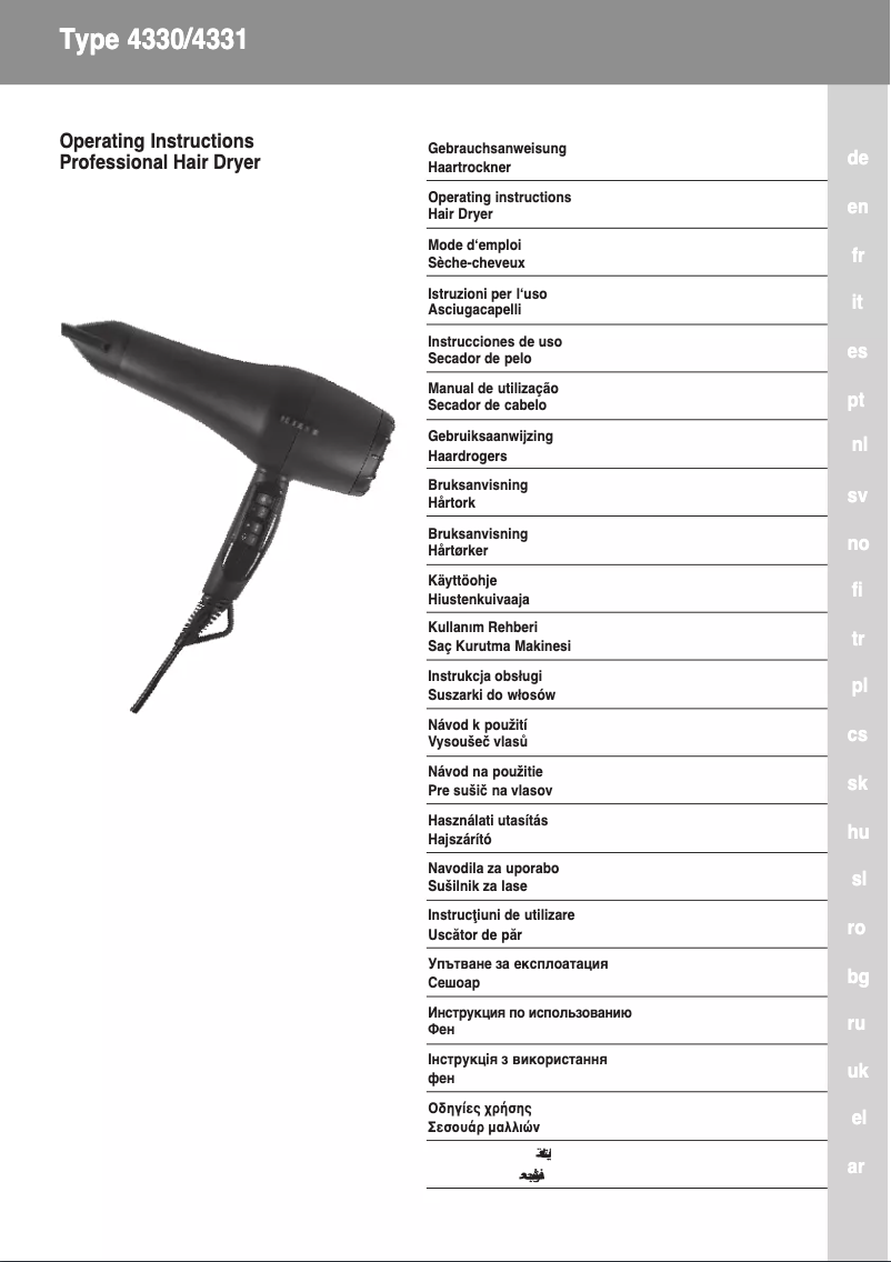 Page 1 de la notice Manuel utilisateur Moser 4330