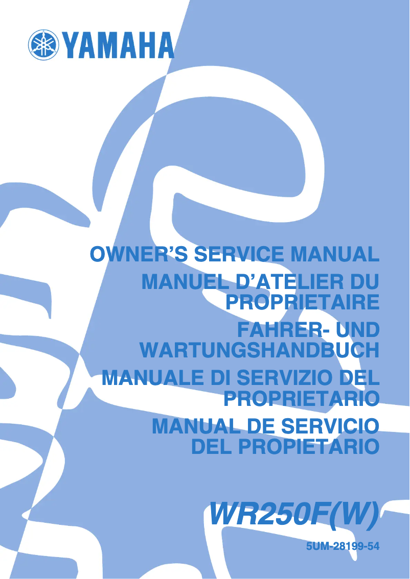 Page 1 de la notice Manuel utilisateur Yamaha WR250F