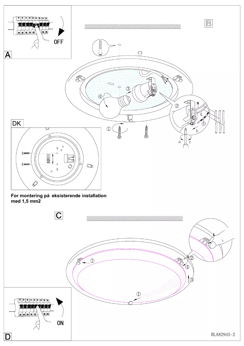 Page n°1 - Manuel utilisateur Eglo Planet 82942