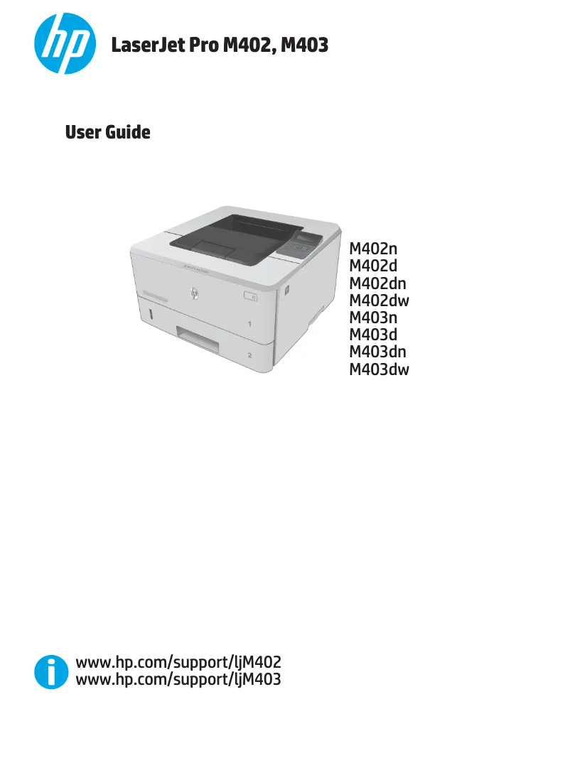 Página 1 del manual Manual de usuario HP LaserJet Pro M402n