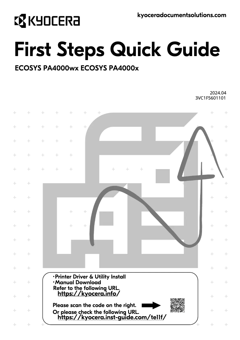 Image de la première page du manuel de l'appareil ECOSYS PA4000wx