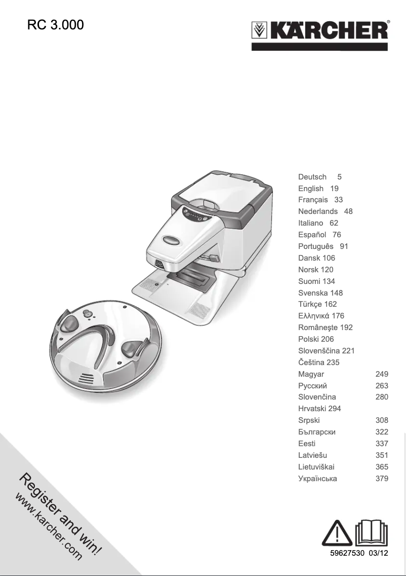 Image de la première page du manuel de l'appareil RC 3.000 RoboCleaner