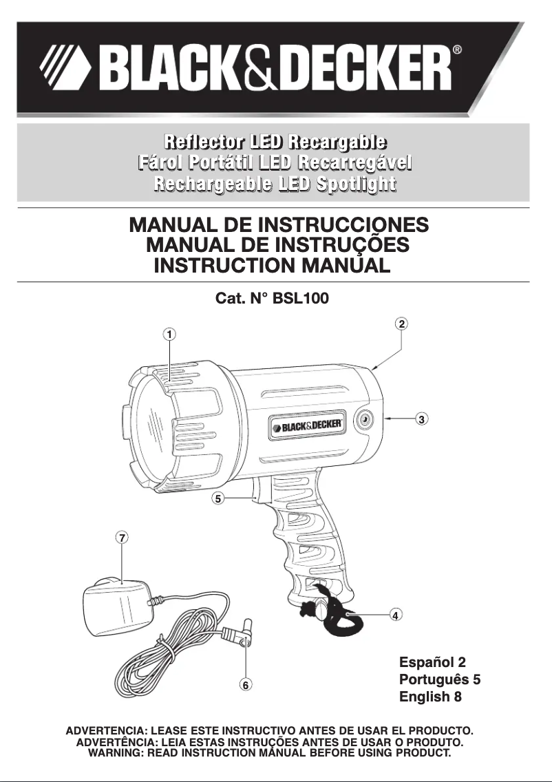Página 1 del manual Manual de usuario Black & Decker BSL100