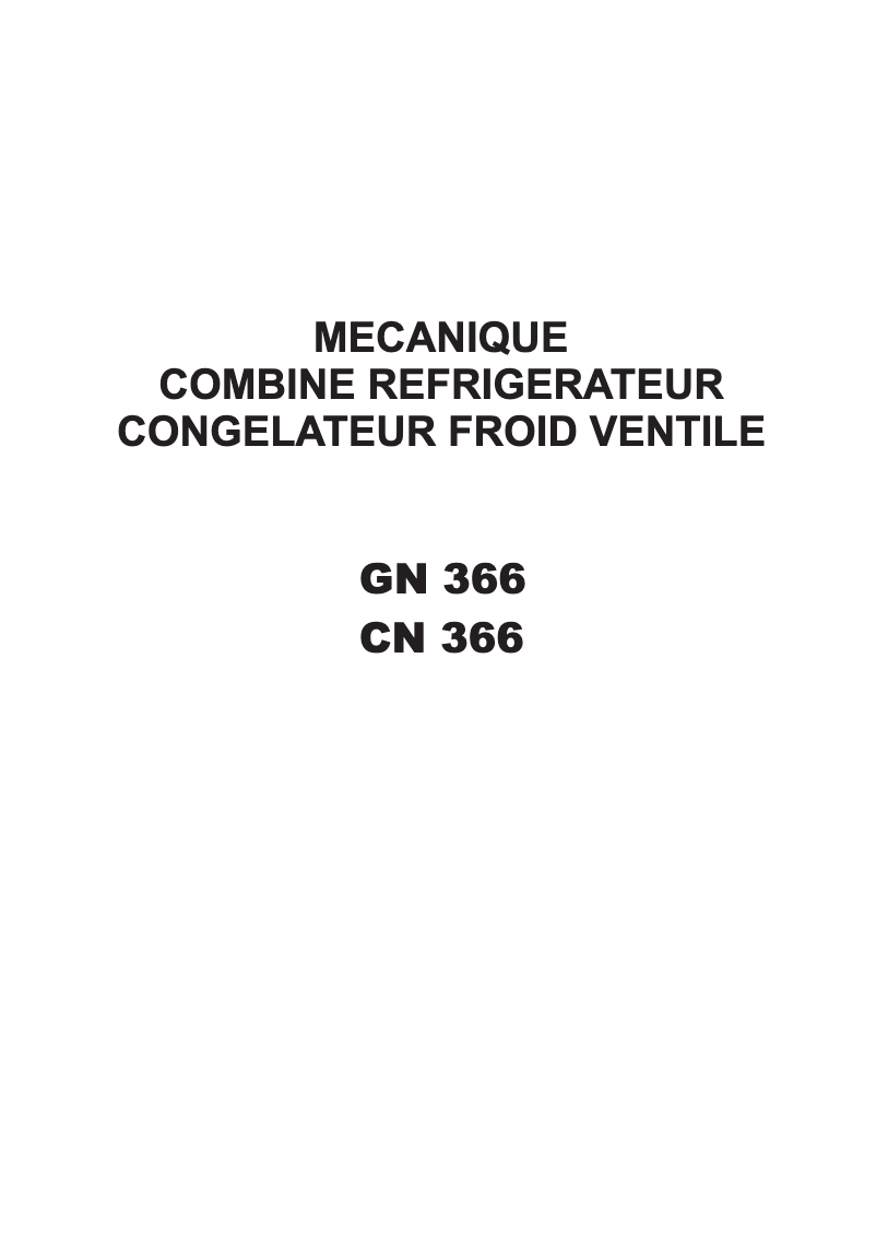 Page 1 de la notice Manuel utilisateur Vestel CN 366