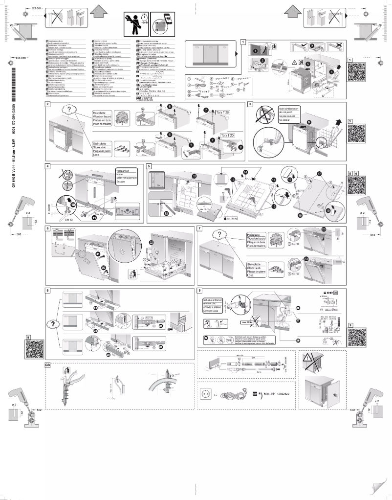 Page n°1 - Guide d'installation Bosch SMV2HVX02E