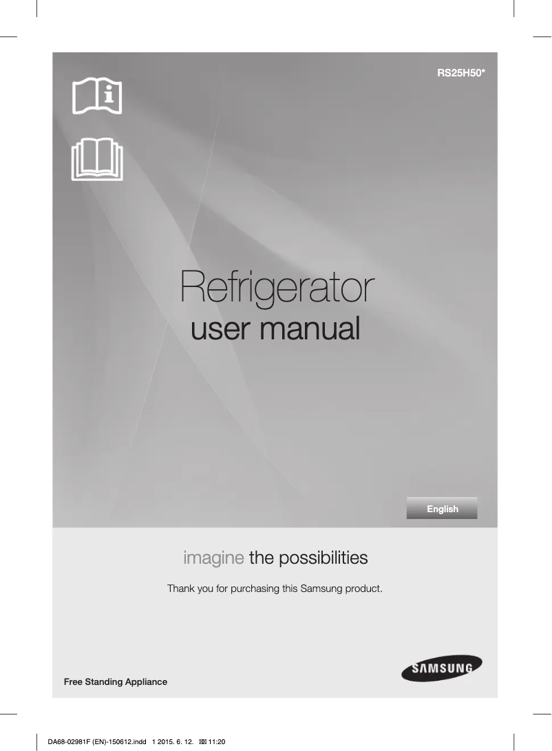 Page n°1 - Manuel utilisateur Samsung RS25H5002SL