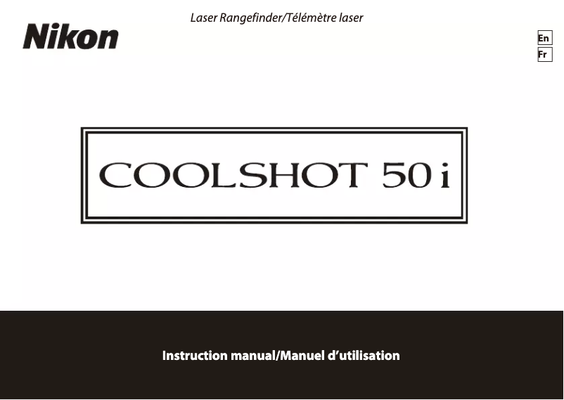 Image de la première page du manuel de l'appareil COOLSHOT 50i