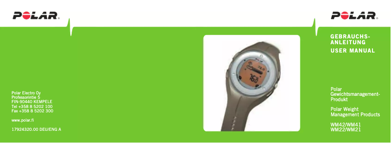 Image de la première page du manuel de l'appareil WM42