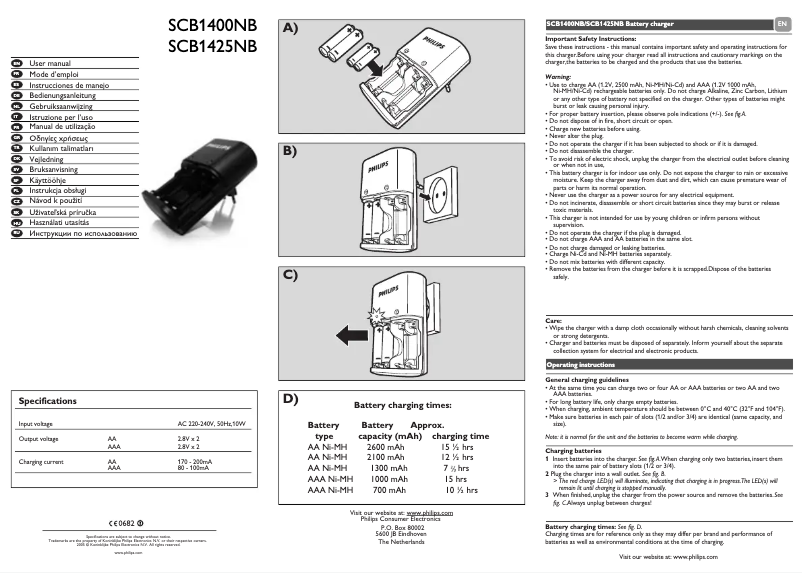 Page 1 de la notice Mode d'emploi Philips MultiLife SCB1400NB
