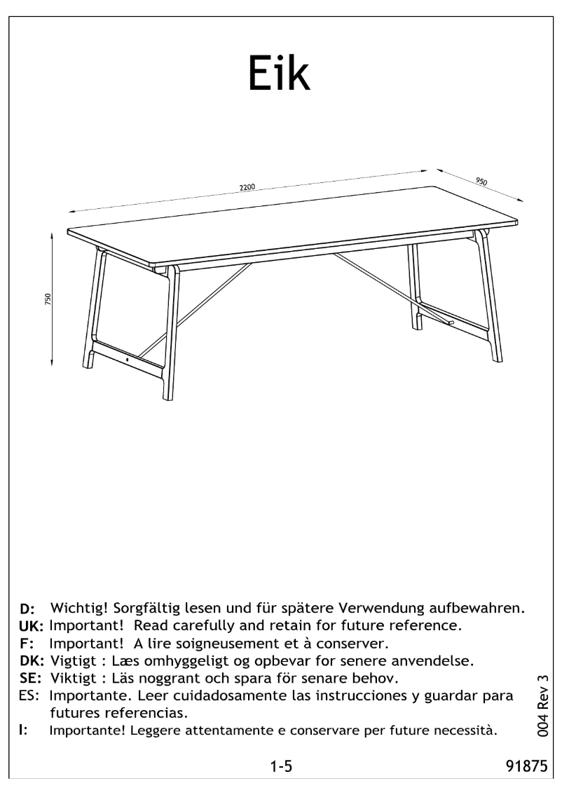 Page n°1 - Manuel utilisateur JYSK Agtrupvig