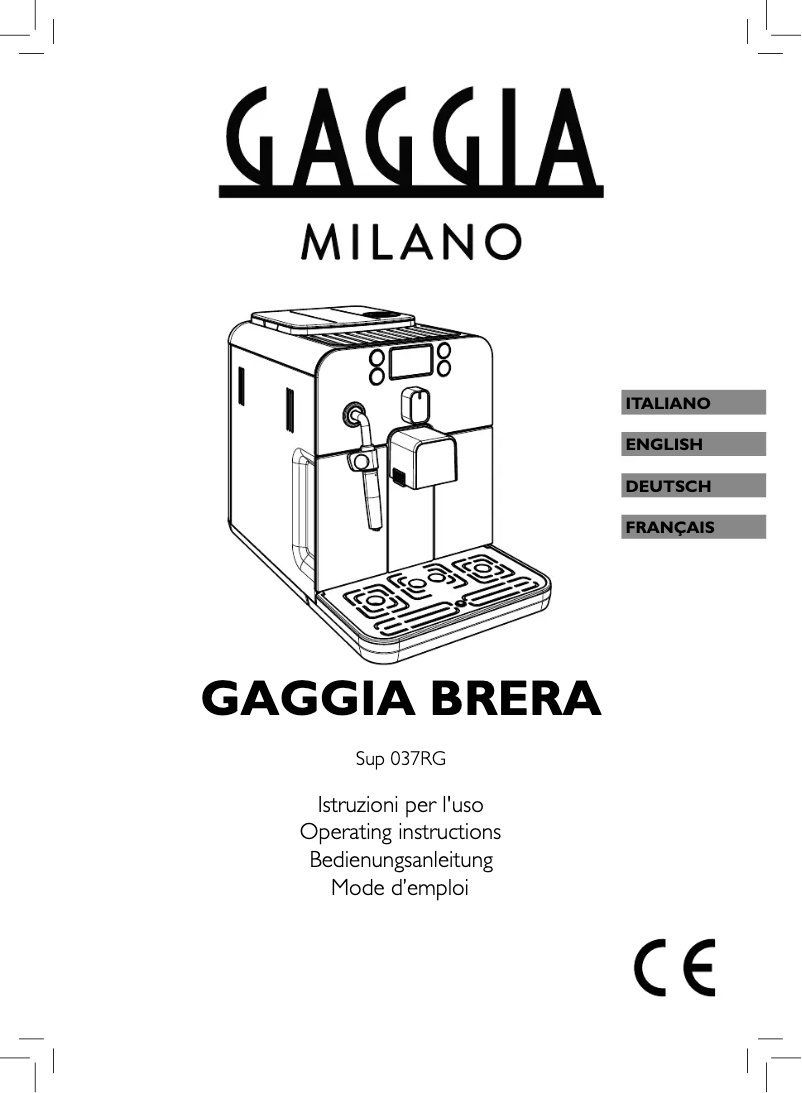 Page 1 de la notice Manuel utilisateur Gaggia RI9305