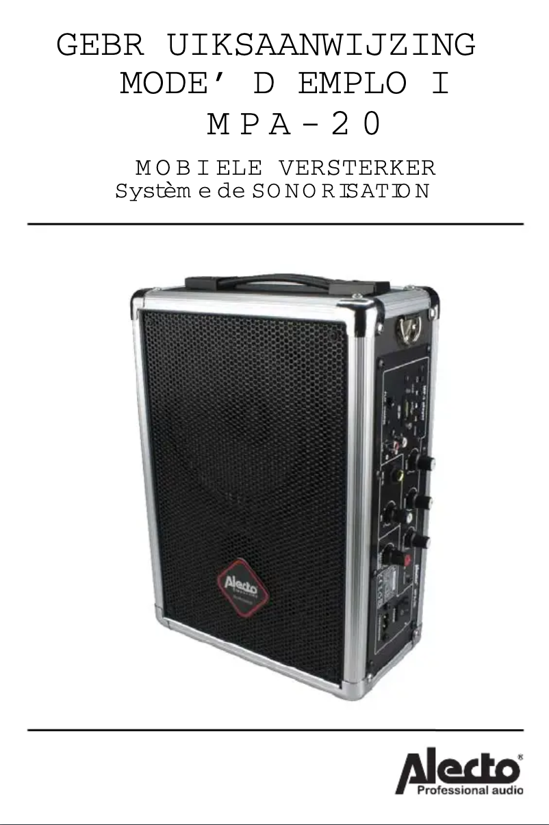 Image de la première page du manuel de l'appareil MPA-20