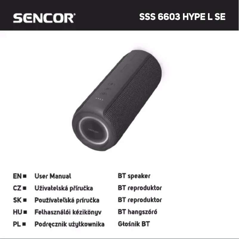 Image de la première page du manuel de l'appareil SSS 6603 HYPE L SE