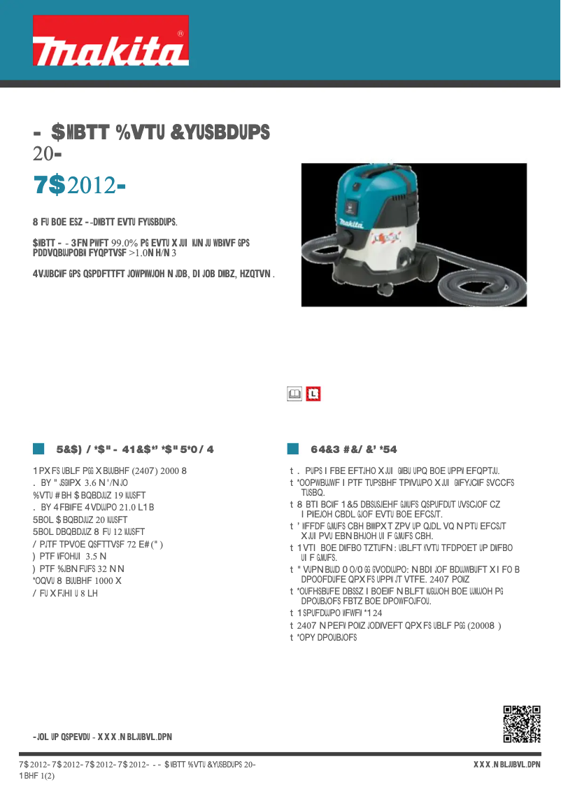 Image de la première page du manuel de l'appareil VC2012L