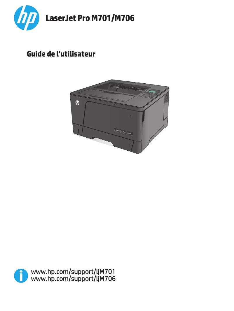 Page 1 de la notice Manuel utilisateur HP LaserJet Pro M701