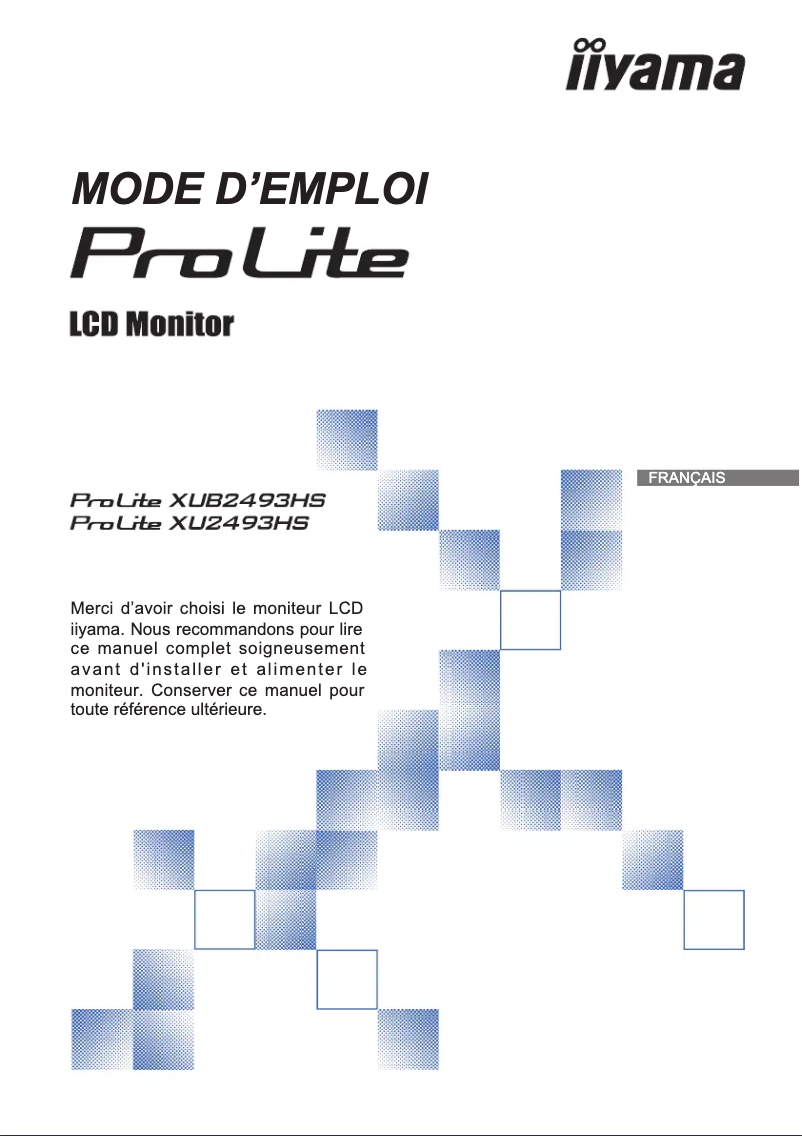 Página 1 del manual Manual de usuario Iiyama ProLite XUB2493HS