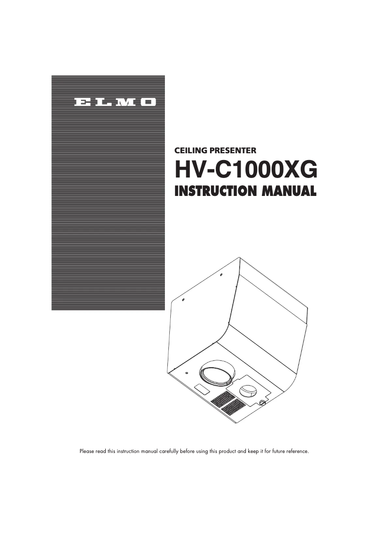Page n°1 - Manuel utilisateur Elmo HV-C1000XG