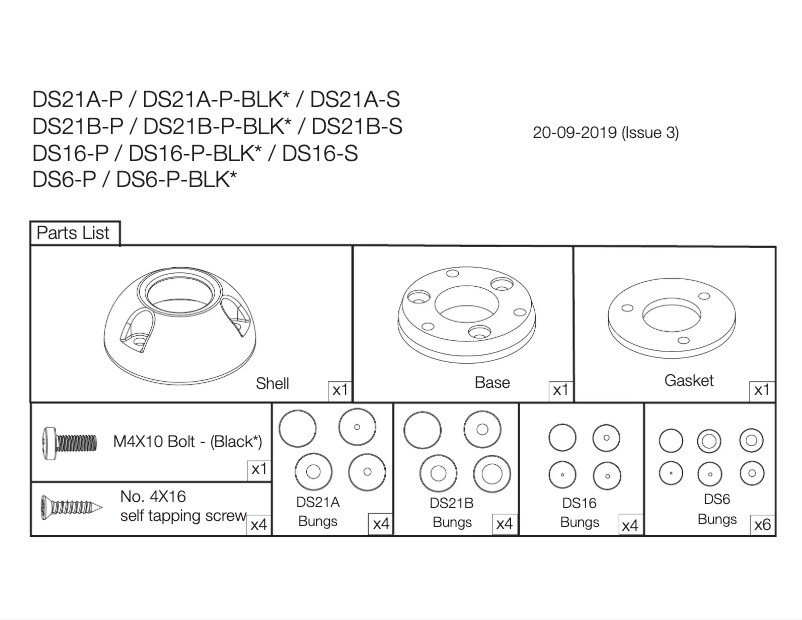 First page image of the manual for DS21B-P-BLK