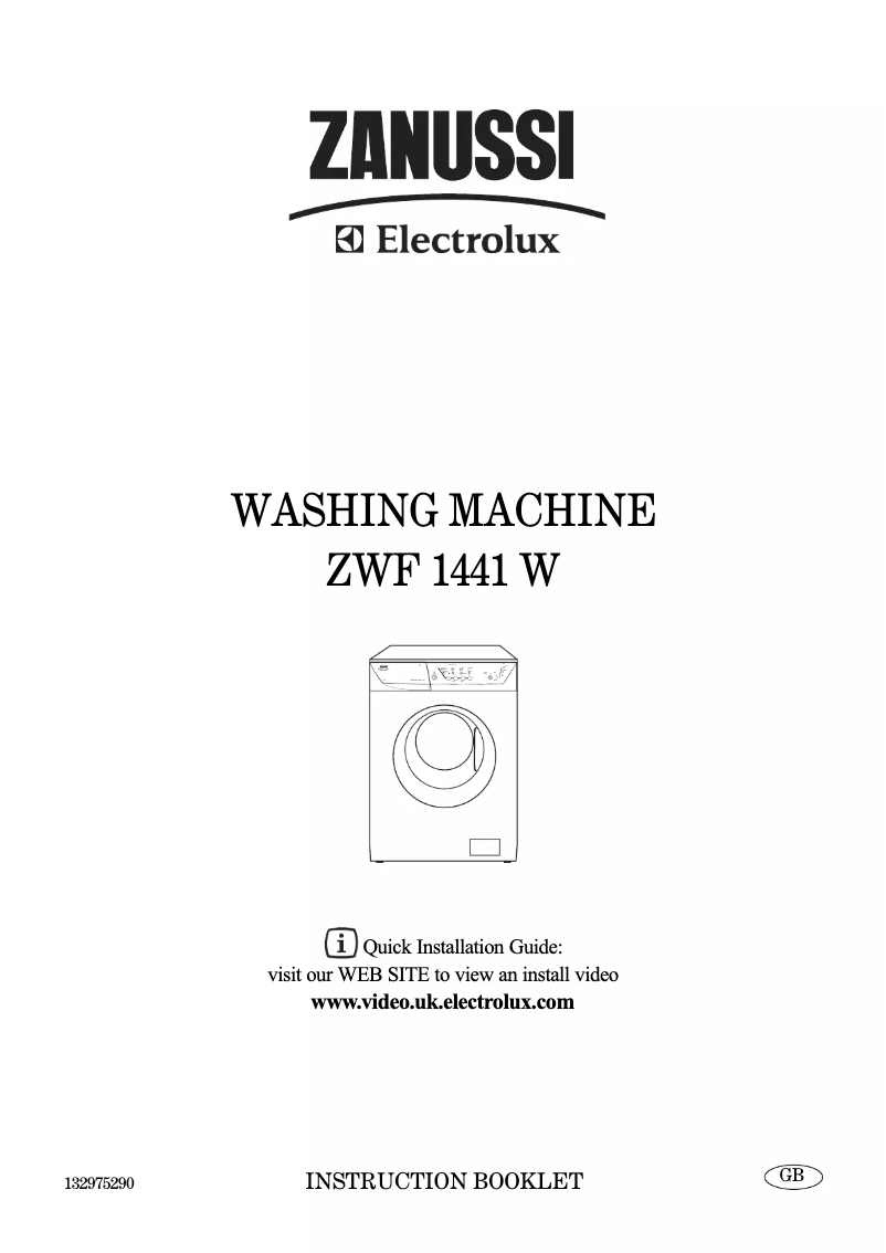 Page 1 de la notice Manuel utilisateur Zanussi-Electrolux ZWF 1441 W