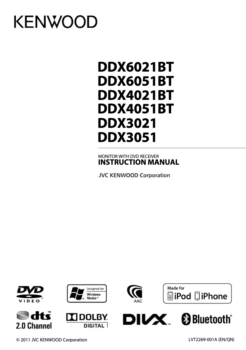 Page n°1 - Manuel utilisateur Kenwood DDX4051BT