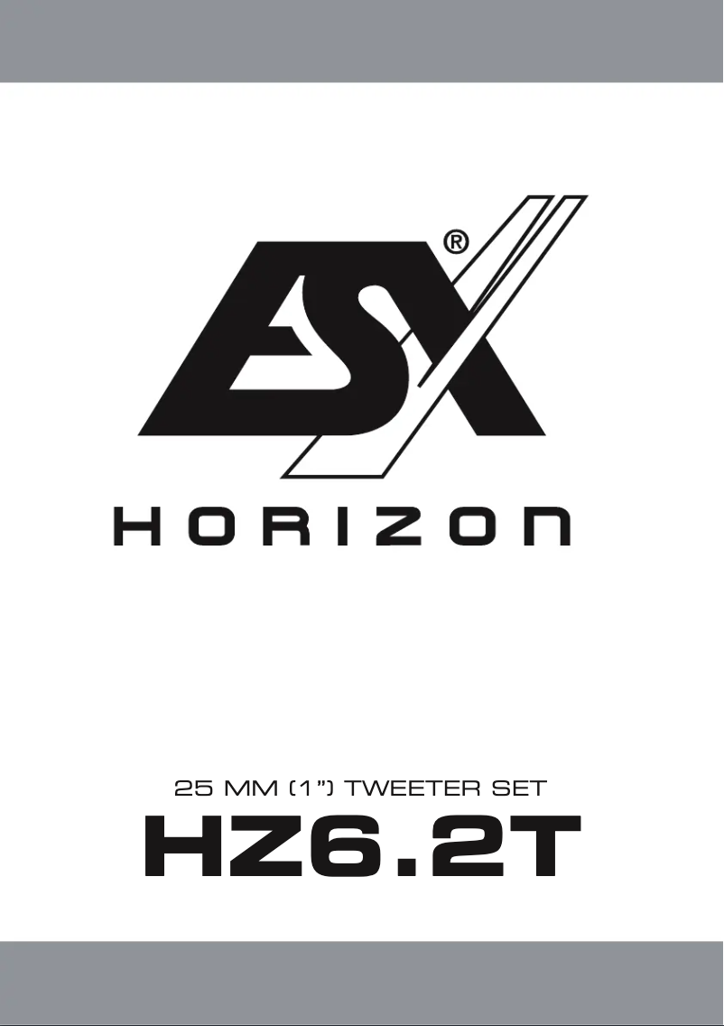 Page 1 de la notice Manuel utilisateur ESX Horizon HZ6.2T