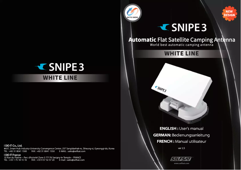 Page 1 of the manual User Manual Selfsat Snipe 3R