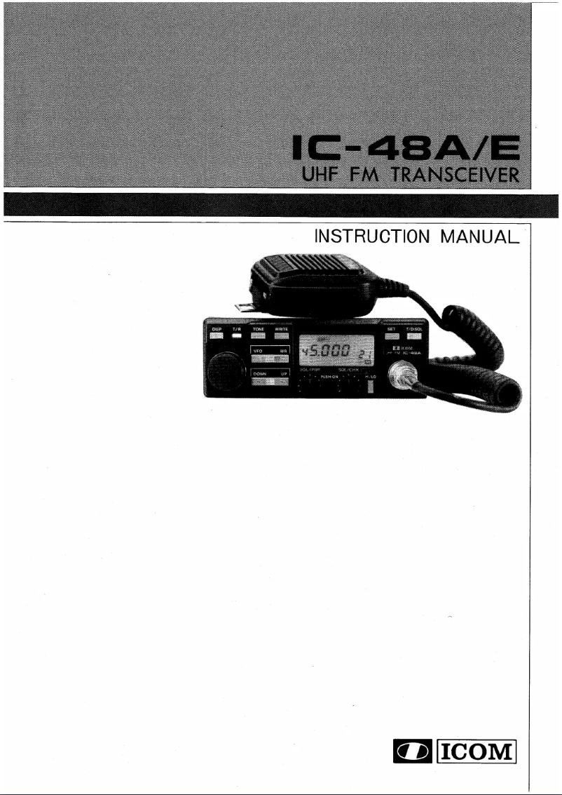 Page n°1 - Manuel utilisateur ICOM IC-48A