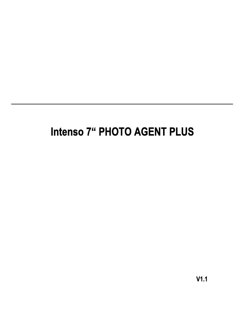 Página 1 del manual Manual de usuario Intenso Photo Agent Plus