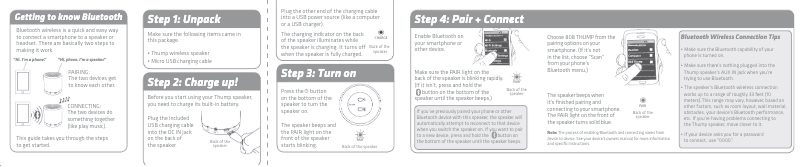 Page 1 de la notice Manuel utilisateur 808 Audio Thump