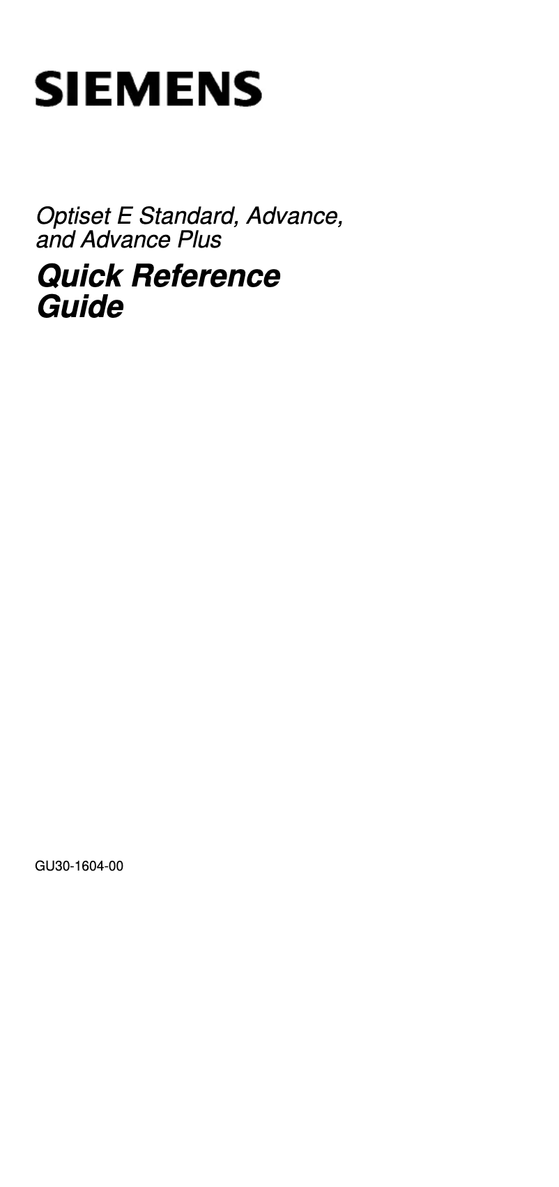 Página 1 del manual Manual de usuario Siemens Optiset E Comfort