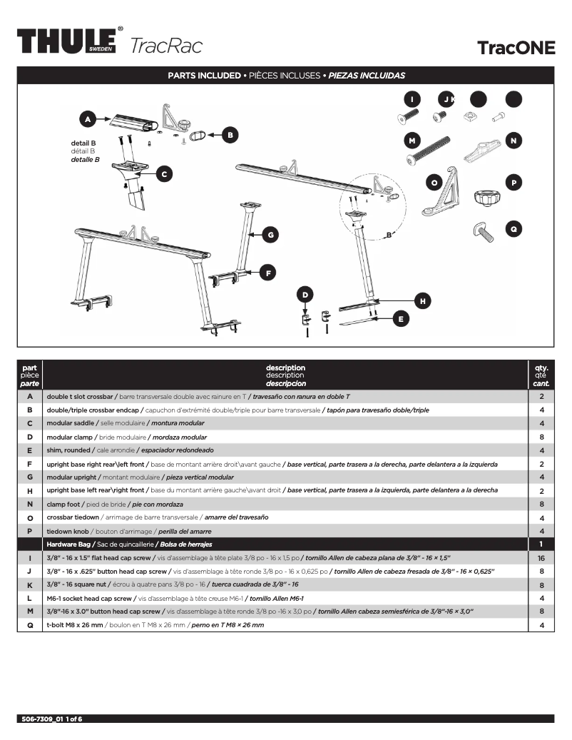 Image de la première page du manuel de l'appareil TracRac TracONE 27000XTB