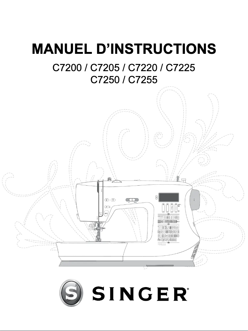 Page n°1 - Manuel utilisateur Singer C7255