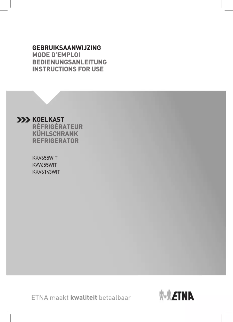 Page n°1 - Manuel utilisateur Etna KKV6143WIT