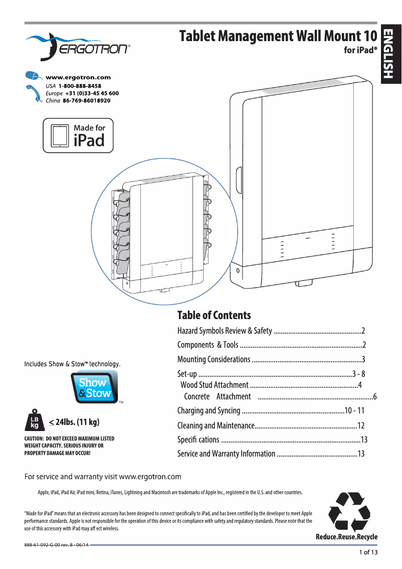 First page image of the manual for DM10-1002-1